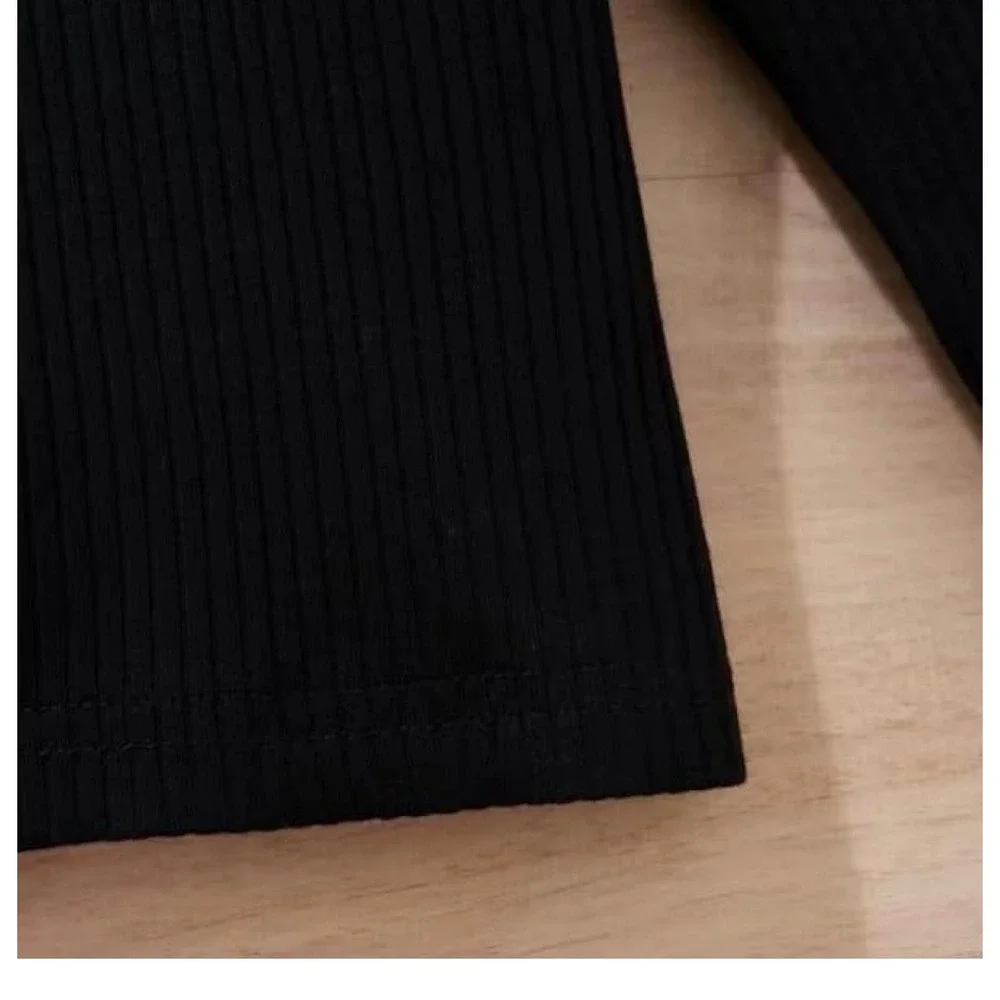 Girls Black Ruffle‎ Ribbed Bodysuit and Tan Corduroy Skirt Set 12-18M with Belt